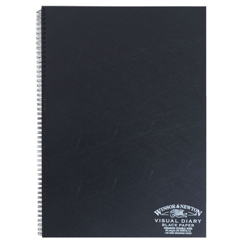 Winsor And Newton Wire Bound Visual Diary A3 Black Paper