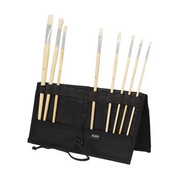 Jasart 12-Brush Holder Storage Organiser Wallet 35x32cm - Black