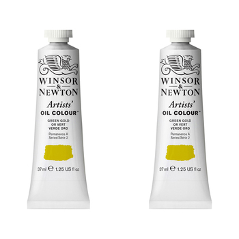 2PK Winsor & Newton Artists Oil Colour 37ml Paint Tube Green Gold Series 2