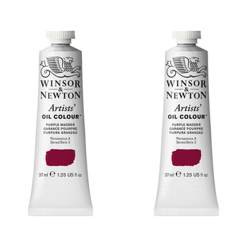 2PK Winsor & Newton Artists Oil Colour 37ml Paint Tube Purple Madder Series 2