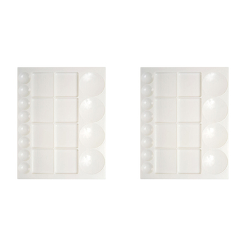 2PK Jasart Rectangular Plastic Colour Palette - 33x25cm