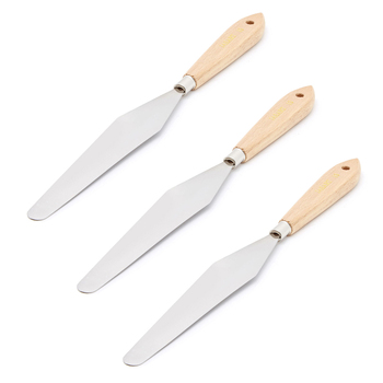 3PK Jasart No.13 Painting/Palette Art Knife 25cm w/ S/S Blade/Wooden Handle