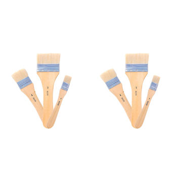 2x 3pc Jasart Chunky Bristle Brush Trio Set Sizes 1/4/7