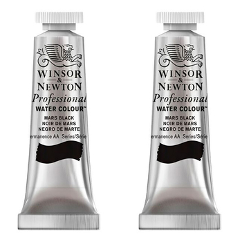 2PK Winsor & Newton 14ml Professional Watercolour Tube Mars Black S1