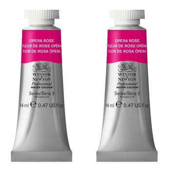2PK Winsor & Newton 14ml Professional Watercolour Tube Opera Rose S2