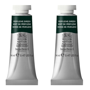 2PK Winsor & Newton 14ml Professional Watercolour Tube Perylene Green S2