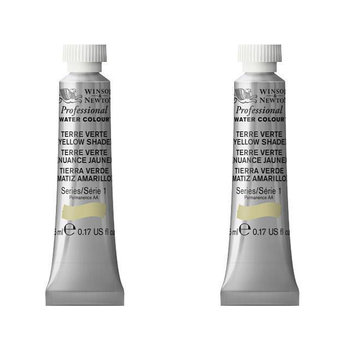 2PK Winsor & Newton 14ml Pro Watercolour Tube Terre Verte Yellow Shade S1