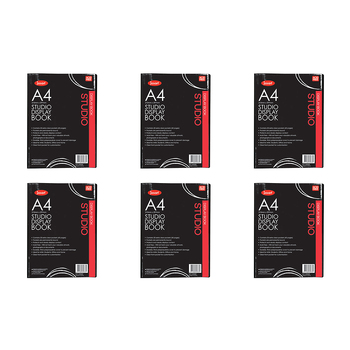 6PK Jasart A4 Studio Display Book Art Protector - 20 Pockets