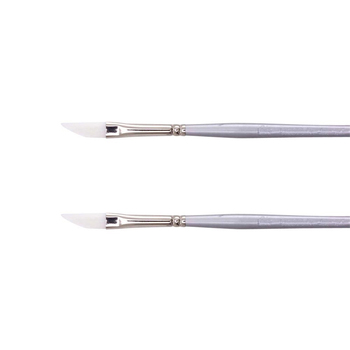 2PK Jasart White Taklon Dagger Art Painting Brush - Size 1/4