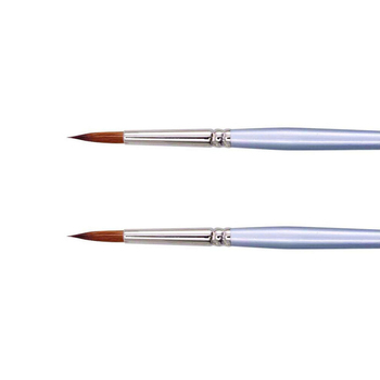 2PK Jasart Red Sable Round Oil/Watercolour Brush - Size 2