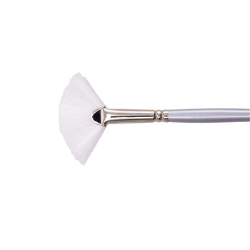 Jasart White Taklon Fan Art Painting Brush - Size 10