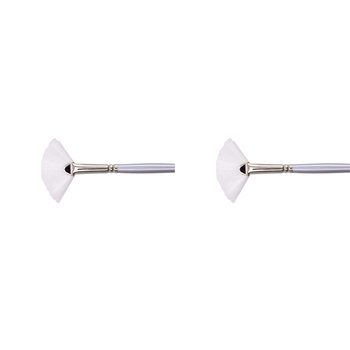 2PK Jasart White Taklon Fan Art Painting Brush - Size 10