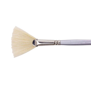 Jasart Soft Hog Bristle Fan Flat Artist Brush - Size 12