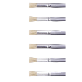 6PK Jasart Hangsell Hog Bristle Stencil Paint Brush - Size 6