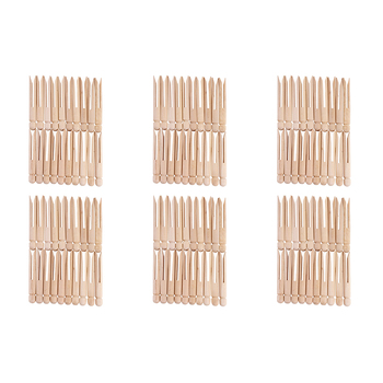 6x 24pc Jasart Wooden Dolly Pegs Art/Craft 11cm - Plain
