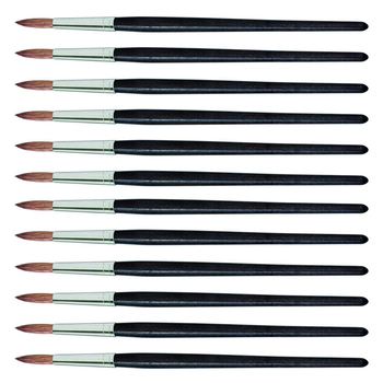 12PK Jasart Pony/Goat Round Watercolour Brush - Size 2