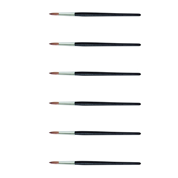 6PK Jasart Pony/Goat Round Watercolour Brush - Size 8