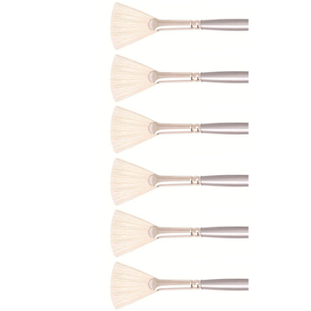 6PK Jasart Interlocking Hog Bristle Fan Brush - Size 4