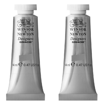 2PK Winsor & Newton 14ml Designers' Gouache Cadmium Yellow S4