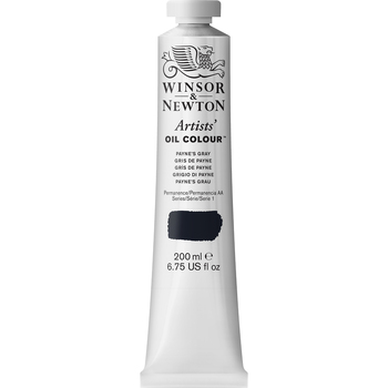 Winsor & Newton Artists Oil Colour 200ml Paint Tube Payne's Gray Series 1