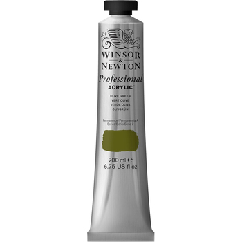 Winsor & Newton 200ml Professional Acrylic Colour Tube Olive Green S2