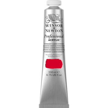 Winsor & Newton 200ml Pro Acrylic Colour Permanent Alizarin Crimson S3