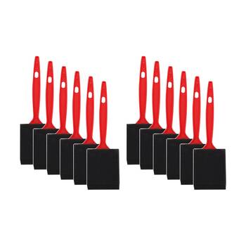 12PK Jasart Foam Sponge Paint Brush Water Based Art/Craft 50mm