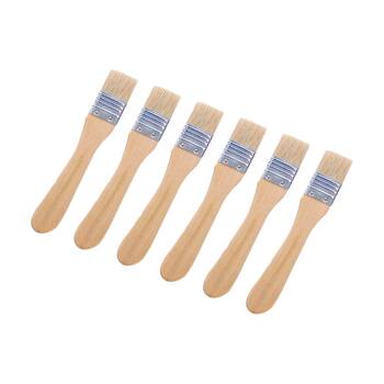 6PK Jasart Hog Bristle Series 713 Flat Head Brush - Size 2