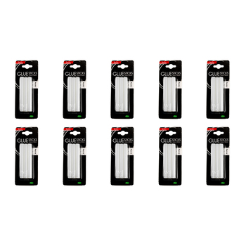 10x 6pc Jasart 12mm Glue Sticks Adhesive for 15W Glue Gun - Clear