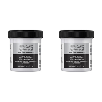 2PK Winsor & Newton 225ml Professional Acrylic Gesso - Clear