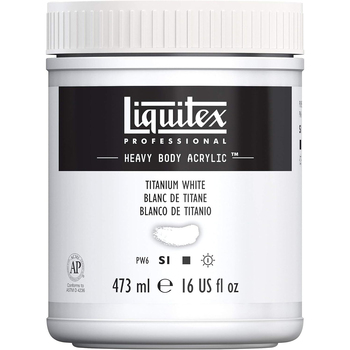 Liquitex Heavy Body Acrylic 473ml Titanium White Series 1 Crafts Painting