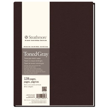 Strathmore 400 Series HB Journal Toned Grey 8.5''x11'' 128 Sheets