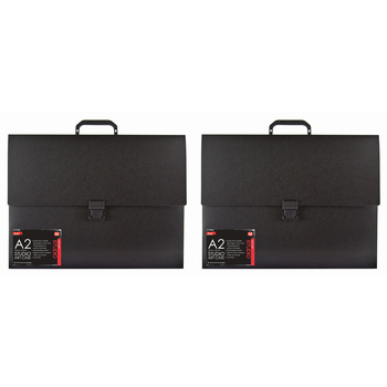 2PK Jasart A2 Studio Art/Craft Case Organiser/Holder - Black