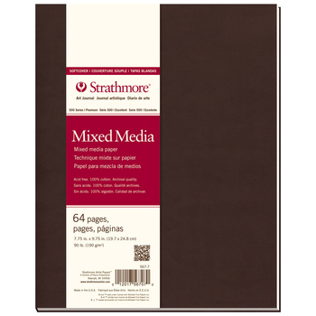 Strathmore 500 Series Mixed Media Softcover Art Journal 7.75x9.75'' 64 Sheets