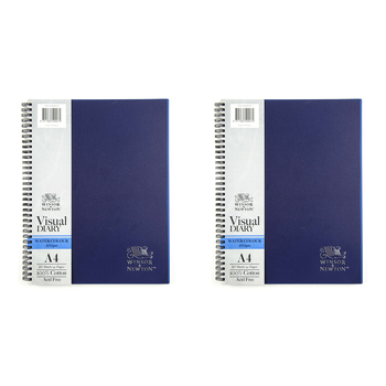 2PK Winsor And Newton Double Wire Water Colour Visual Diary A4 200gsm