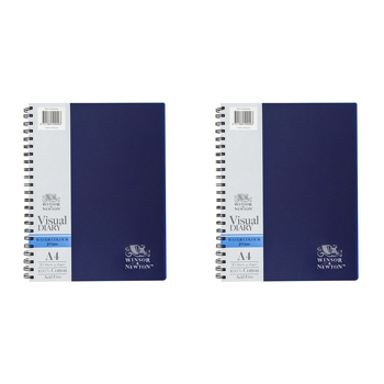 2PK Winsor And Newton Double Wire Water Colour Visual Diary A4 300gsm