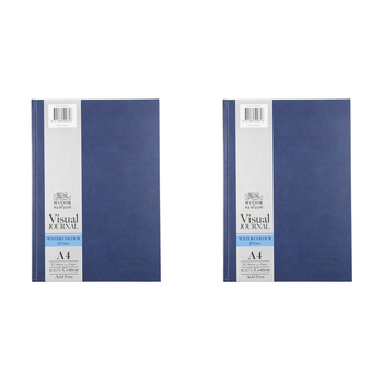 2PK Winsor And Newton Hardbound Water Colour Visual Journal A4