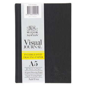 Winsor And Newton Hardbound Interleaved Tracing Paper Visual Journal A5
