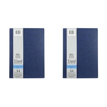 2PK Winsor And Newton SoftCover Cotton Water Colour Visual Journal A4