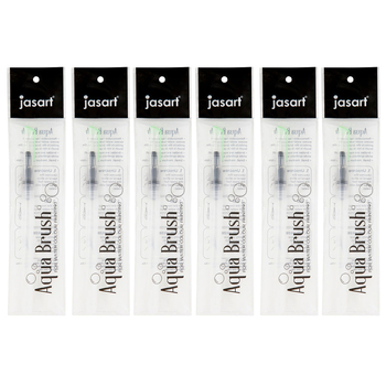 6PK Jasart Aqua Brush Round Thick Tip Watercolour Painting Pen 23x13cm
