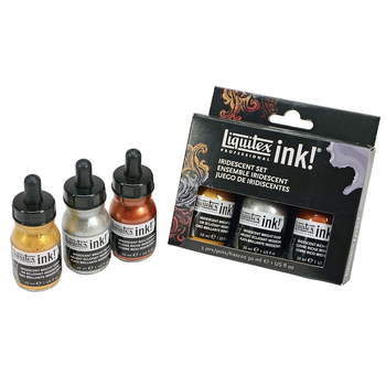 3pc Liquitex Acrylic Paint Ink 30ml Iridescent Colours