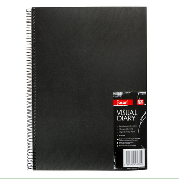 Jasart 120 Page A3 Visual Diary 29.7x42cm Notebook - Black