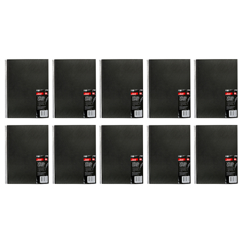 10PK Jasart Single A5 Wire Bound Visual Diary 60-Sheets - Black