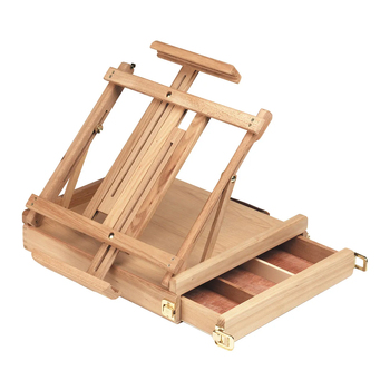 Jasart Beech Tabletop Wooden Box Easel Holder Organiser