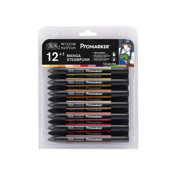 13pc Winsor & Newton ProMarker Manga Steampuck Marker Set