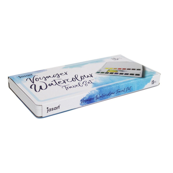 Jasart Voyager 18-Watercolour Paint Travel Set w/ Storage Case
