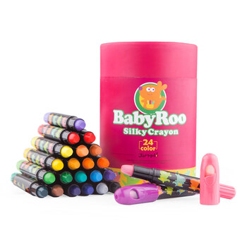 Jarmelo Silky Washable Crayon Baby Roo 24 Colours