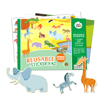 Jarmelo Reusable Sticker Pad Set - Animal World