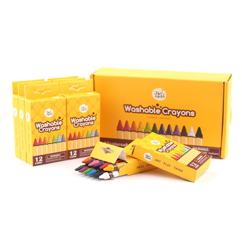 Jarmelo Washable Crayons Bulk Set 12Pcs -8Pk