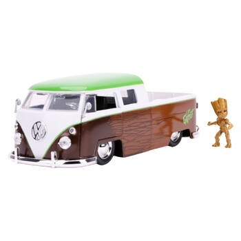 Guardians Galaxy Vol 2 1962 Volkswagen Bus w/ Groot 1:24 Scale Die-Cast Vehicle Toy